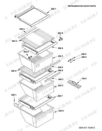 Схема №3 MSZ 826 DF/HA 57219 с изображением Крышка для холодильника Whirlpool 481241778085