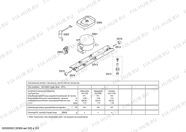 Взрыв-схема холодильника Siemens KG36VX05 - Схема узла 03