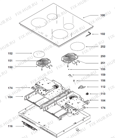 Схема №1 HI1840 EU   -Induction hob (900002309, HI1840) с изображением Керамическая поверхность для плиты (духовки) Gorenje 288865