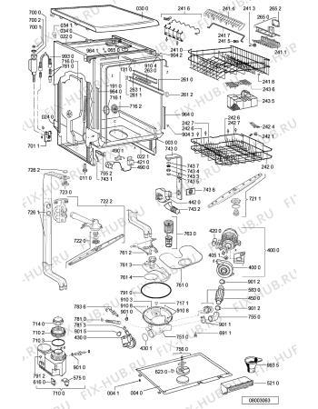 Схема №1 GSF AVANTI/1 WS с изображением Панель для электропосудомоечной машины Whirlpool 481245372132