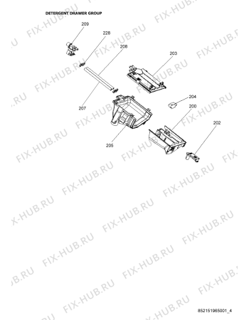 Схема №1 MFW 6512 KGW с изображением Рукоятка для стиралки Whirlpool 480111101059