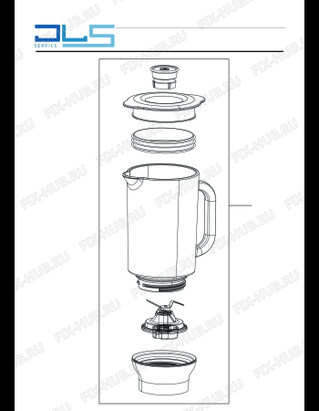 Взрыв-схема кухонного комбайна KENWOOD KVC5350S KITCHEN MACHINE - CHEF ELITE - Схема узла 4