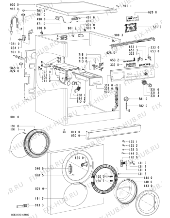Схема №1 WAK 7312 с изображением Микромодуль для стиралки Whirlpool 480111102713