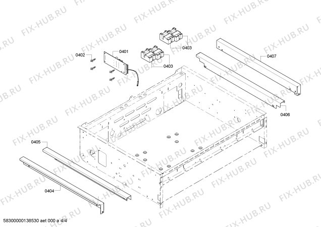 Схема №1 PCG304E с изображением Панель для электропечи Bosch 00478900