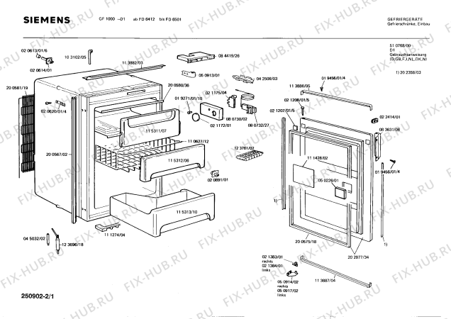 Схема №1 0705134140 GFS120 с изображением Декоративная планка для холодильной камеры Bosch 00113887