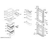 Схема №1 KGN39X23 с изображением Дверь морозильной камеры для холодильной камеры Bosch 00680128