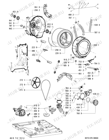 Схема №1 AWM 8900-I с изображением Декоративная панель для стиралки Whirlpool 481245215934