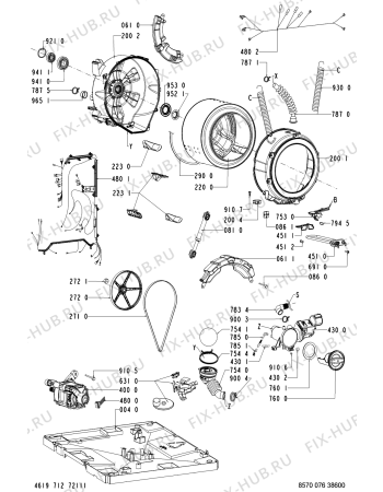 Схема №1 AWM 8900-D с изображением Электропомпа для стиралки Whirlpool 481236018565