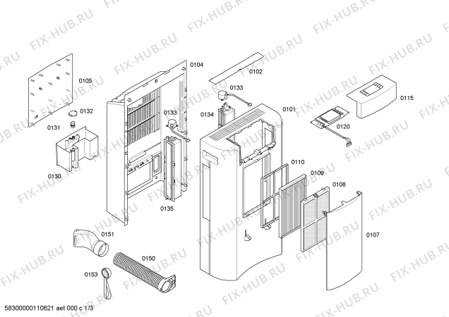 Схема №1 PAM21011 с изображением Панель управления для сплит-системы Bosch 00445460