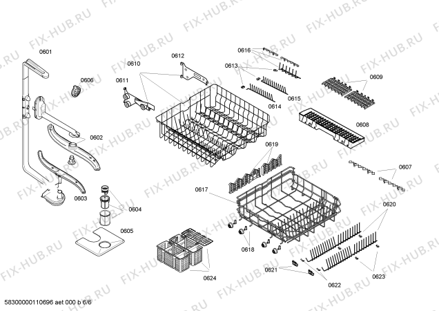 Схема №1 3VF543XD с изображением Кнопка для посудомойки Bosch 00600550