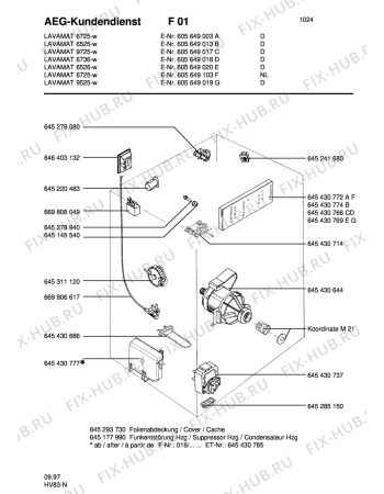 Взрыв-схема стиральной машины Aeg LAV6525 - Схема узла Electrical equipment