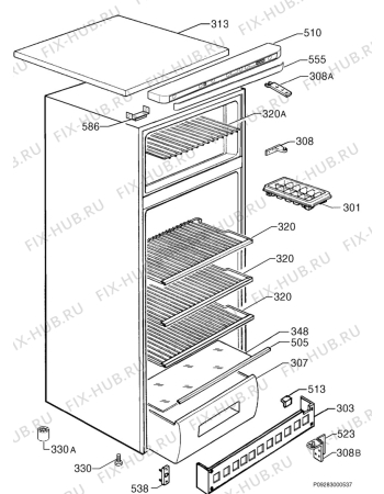 Взрыв-схема холодильника Zanussi ZD24/7T - Схема узла Housing 001