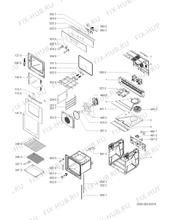 Схема №1 AKZ454/AL/01 с изображением Панель для плиты (духовки) Whirlpool 481245248855