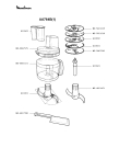 Схема №1 AA77P3(1) с изображением Запчасть  для кухонного измельчителя Moulinex MS-4817990
