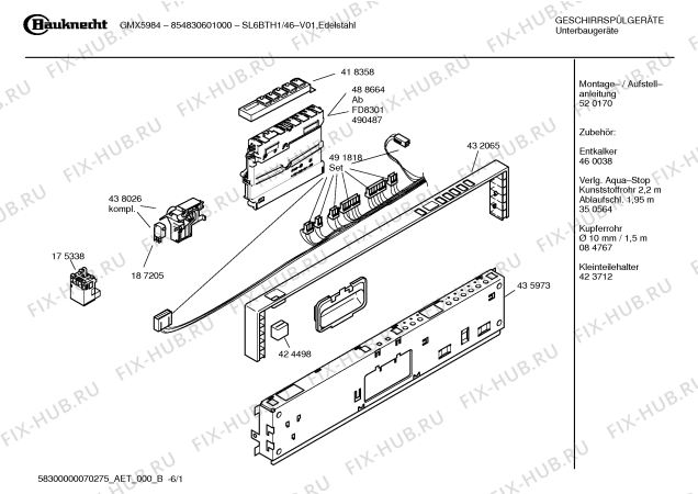 Схема №2 SL6BTH1 GMX5984-854830601000 с изображением Инструкция по эксплуатации для посудомоечной машины Bosch 00592500