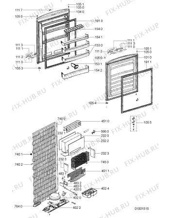 Схема №1 ARG 780 с изображением Специзоляция для холодильной камеры Whirlpool 481245388048
