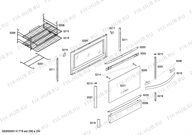 Взрыв-схема плиты (духовки) Bosch HSK44I30ED STYLE GRILL II INOX GE BIV VS - Схема узла 02