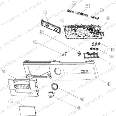 Схема №1 AWGBM60601 с изображением Тэн для стиралки Whirlpool 482000019805