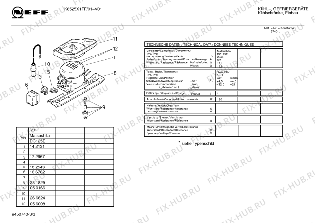 Схема №1 K8525X1GB k8525 с изображением Дверь для холодильника Bosch 00235764