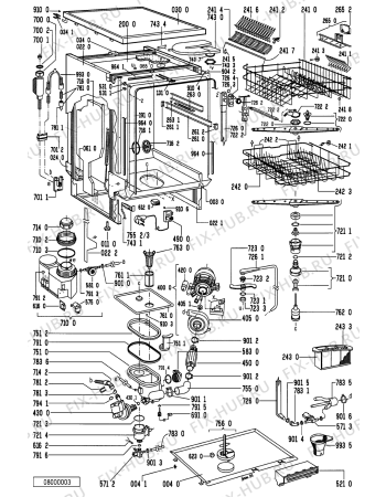 Схема №1 GSF 4761 TW-WS с изображением Кабель для электропосудомоечной машины Whirlpool 481232118029