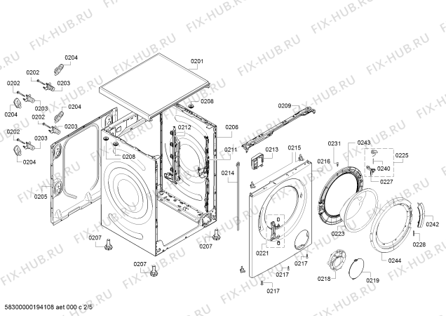 Схема №1 WAT24168IN с изображением Панель управления для стиралки Bosch 11016022