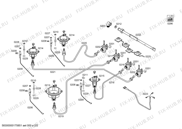 Схема №1 GK64ZBE10 с изображением Соединительный кабель для электропечи Bosch 00631592