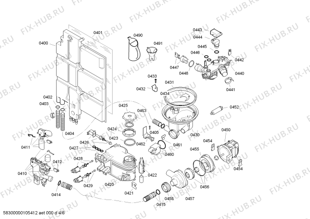 Схема №1 GI406160 с изображением Рамка для электропосудомоечной машины Bosch 00442035