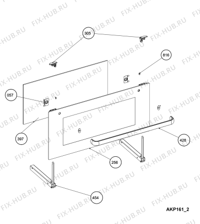 Схема №1 AKP16102IX (F091041) с изображением Запчасть для плиты (духовки) Indesit C00371559