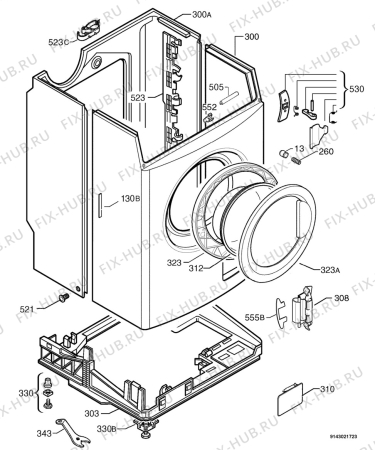 Взрыв-схема стиральной машины Zanker EF7680 - Схема узла Housing 001