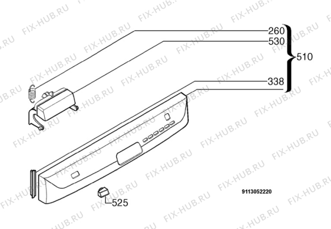 Взрыв-схема посудомоечной машины Electrolux ESF6602 - Схема узла Command panel 037