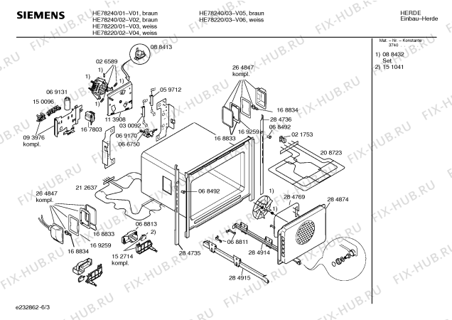 Схема №1 HE78260 с изображением Инструкция по эксплуатации для духового шкафа Siemens 00521881