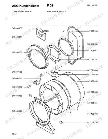 Взрыв-схема стиральной машины Aeg LTH5400W CH - Схема узла Section2