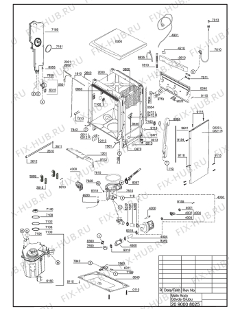 Схема №1 DFS05011W (7622683955) с изображением Обшивка для электропосудомоечной машины Beko 1753290001