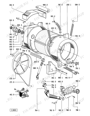 Схема №1 AWM 210 с изображением Обшивка для стиральной машины Whirlpool 481945919752