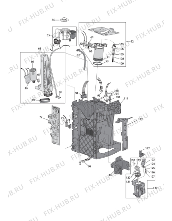 Взрыв-схема кофеварки (кофемашины) DELONGHI PRIMADONNA AVANT ESAM6750 - Схема узла 3