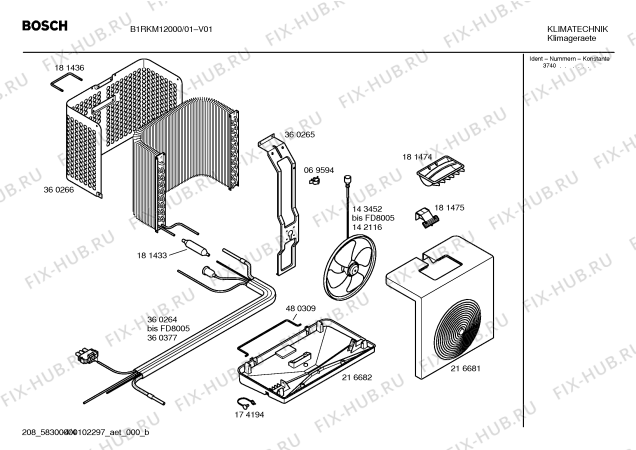 Взрыв-схема кондиционера Bosch B1RKM12000 - Схема узла 04