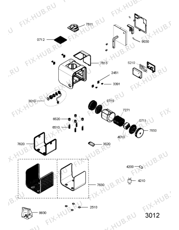 Схема №1 208340304404 PRF0038 с изображением Дымоход для вытяжки Whirlpool 482000012976