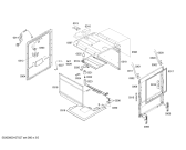 Схема №1 HEF43J30ED STYLE GRILL I EMB BCO BIV VS с изображением Фронтальное стекло для плиты (духовки) Bosch 00474788