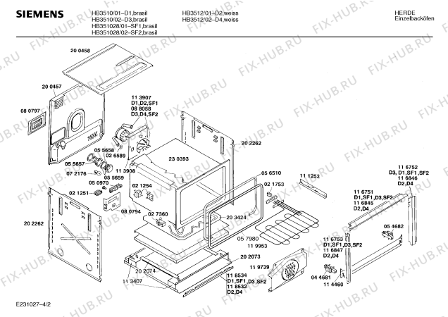 Схема №1 HB322416 HB3224 с изображением Корпусная деталь Bosch 00111910