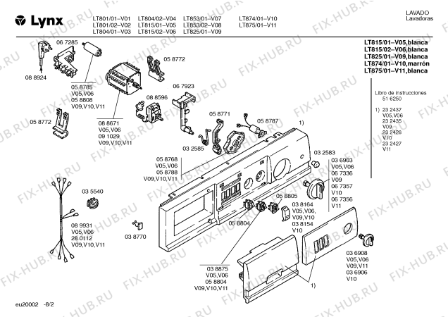 Схема №1 LT801 с изображением Панель для стиральной машины Bosch 00232429