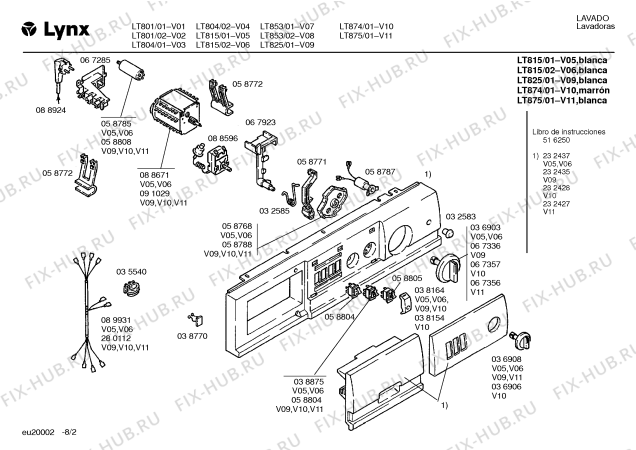 Схема №1 LT815 с изображением Переключатель для стиралки Bosch 00036908