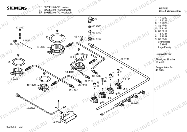 Взрыв-схема плиты (духовки) Siemens ER16063EU Siemens - Схема узла 02