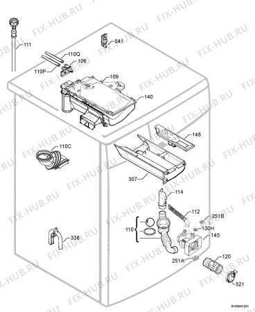 Взрыв-схема стиральной машины Zanussi ZWH5100 - Схема узла Hydraulic System 272