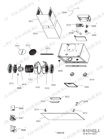 Схема №1 208352104402PRF01198 с изображением Холдер для вентиляции Whirlpool 482000097524