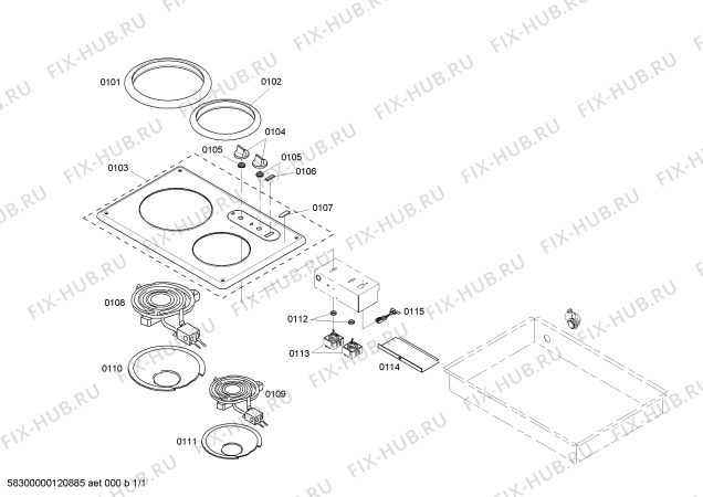 Схема №1 PRG486GDUS с изображением Линза для плиты (духовки) Bosch 00411206