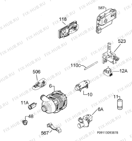 Взрыв-схема посудомоечной машины Zanussi ZDN11001WA - Схема узла Electrical equipment 268