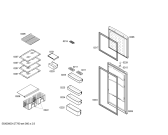 Схема №1 3FEB2515 с изображением Дверь морозильной камеры для холодильника Bosch 00680022