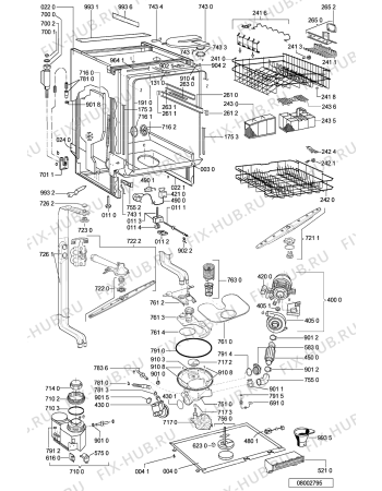 Схема №1 ADG 4554 M с изображением Обшивка для посудомойки Whirlpool 481245371645