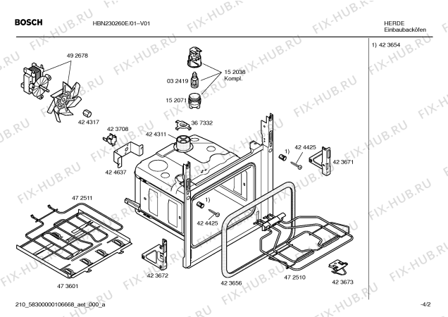 Взрыв-схема плиты (духовки) Bosch HBN230260E Horno bosch indpnd.multf.negr.reloj ec2 - Схема узла 02