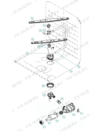 Взрыв-схема посудомоечной машины Gorenje D5110 XXL US   -White Bi (900001374, DW70.1) - Схема узла 03